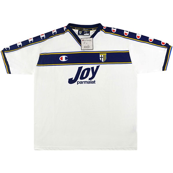 Tailandia Camiseta Parma Champion Segunda equipo Retro 2001 2002 Blanco